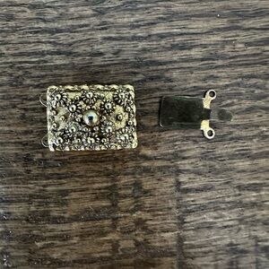 Vintage Gold-Plated Ornate Box Clasp | Multi-Strand (2) Necklace Clasp